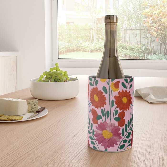 Mexican Blue Birds in Pink Wine Chiller Gallery Image 4