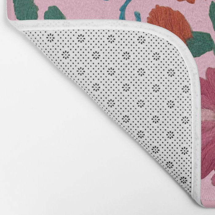 Mexican Blue Birds in Pink Bath Mat Gallery Image 2