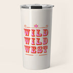 Wild Wild West Cowboy Typography Travel Mug Gallery Image 1