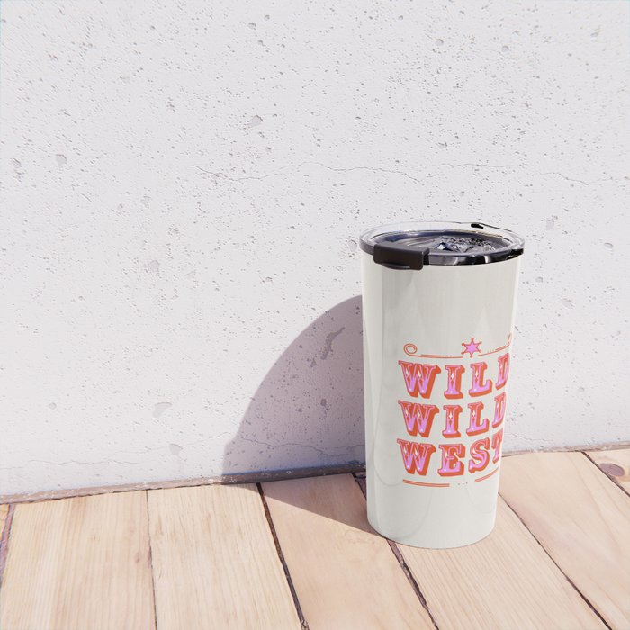 Wild Wild West Cowboy Typography Travel Mug Gallery Image 4