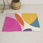 mid century modern semi-circles Rug Gallery Image 1