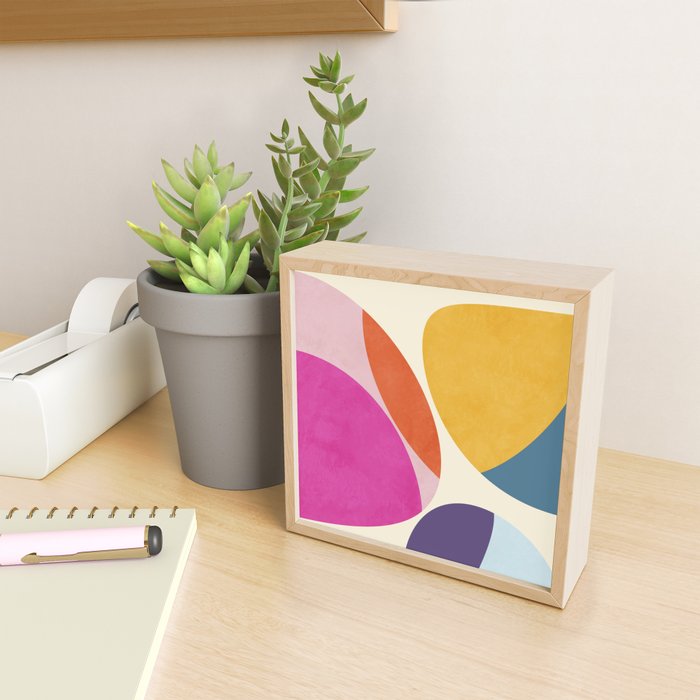 mid century modern semi-circles Mini Art Print Gallery Image 2