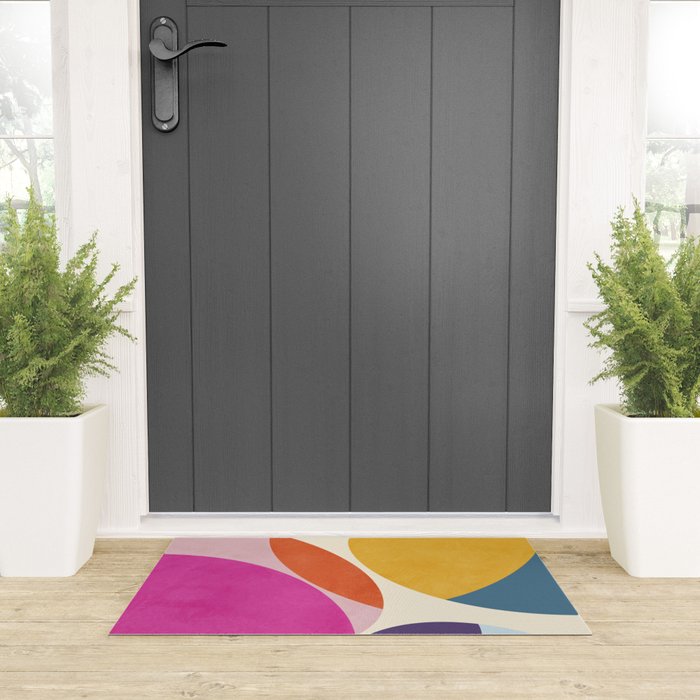 mid century modern semi-circles Welcome Mat Gallery Image 3