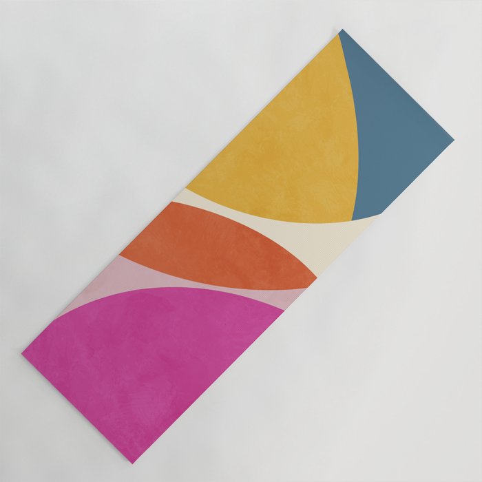 mid century modern semi-circles Yoga Mat Gallery Image 1