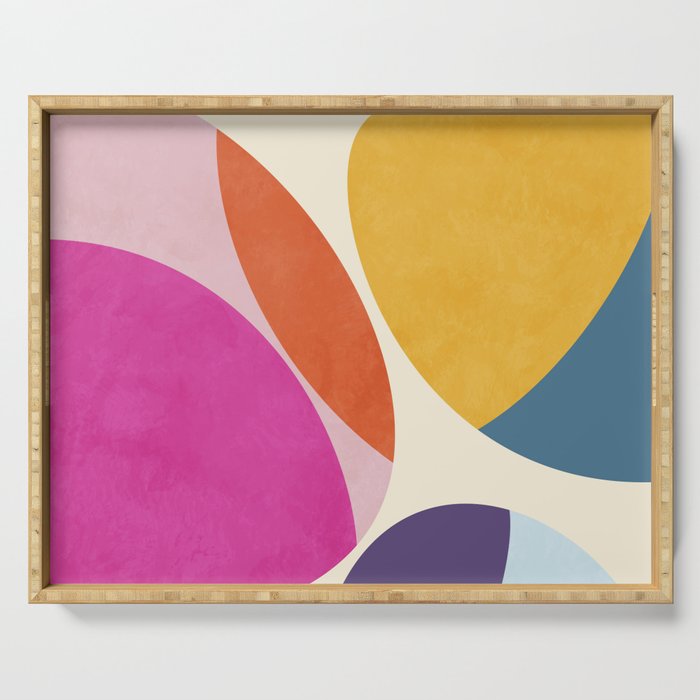 mid century modern semi-circles Serving Tray Gallery Image 1