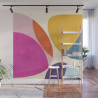 mid century modern semi-circles Wall Mural Gallery Image 1