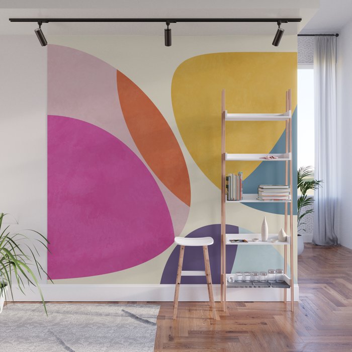mid century modern semi-circles Wall Mural Gallery Image 1