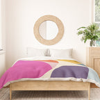 mid century modern semi-circles Duvet Cover Gallery Image 3