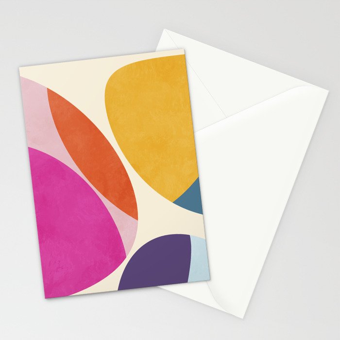 mid century modern semi-circles Stationery Card Gallery Image 2