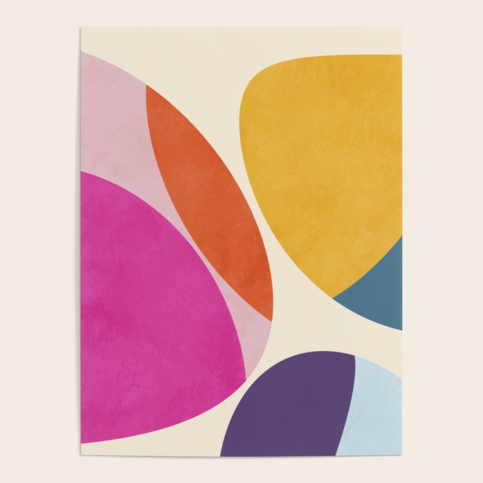 mid century modern semi-circles Poster Gallery Image 4