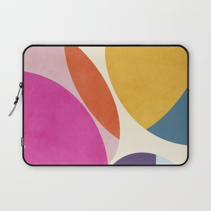 mid century modern semi-circles Laptop Sleeve Gallery Image 1