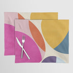 mid century modern semi-circles Placemat Gallery Image 1