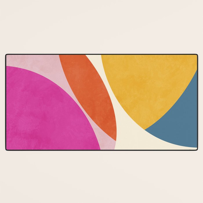 mid century modern semi-circles Desk Mat Gallery Image 3