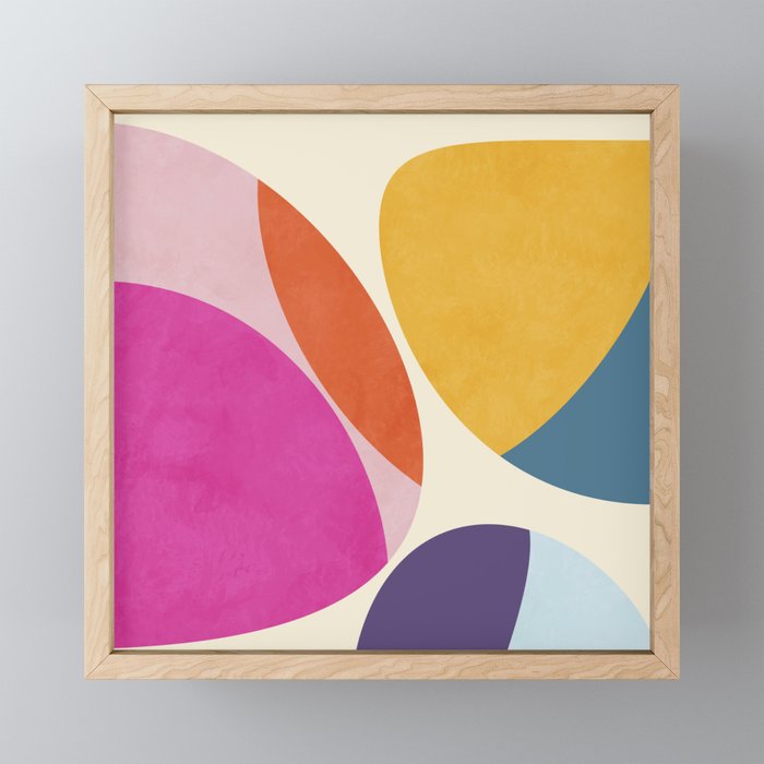 mid century modern semi-circles Mini Art Print Gallery Image 1