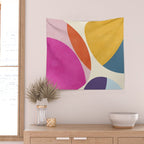 mid century modern semi-circles Wall Tapestry Gallery Image 2
