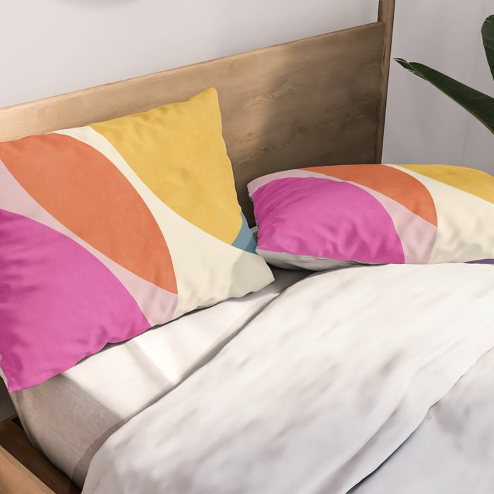 mid century modern semi-circles Pillow Sham Gallery Image 2