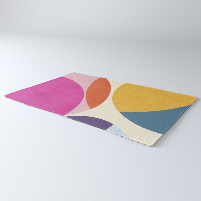 mid century modern semi-circles Rug Gallery Image 3