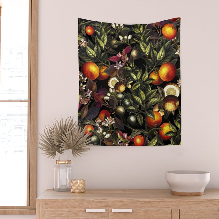 Vintage Fruit Pattern XXVII Wall Tapestry Gallery Image 2