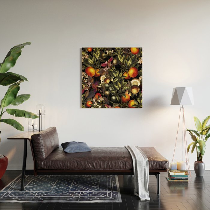 Vintage Fruit Pattern XXVII Wood Wall Art Gallery Image 2