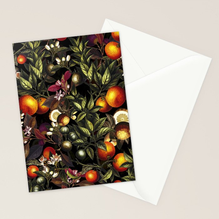 Vintage Fruit Pattern XXVII Stationery Card Gallery Image 2