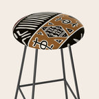 African mud cloth with elephants Stool Gallery Image 2