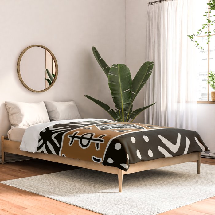 African mud cloth with elephants Comforter Gallery Image 2