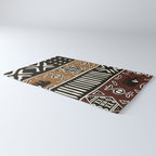 African mud cloth with elephants Rug Gallery Image 3