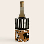 African mud cloth with elephants Wine Chiller Gallery Image 3