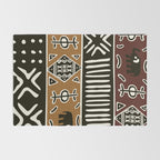 African mud cloth with elephants Rug Gallery Image 2