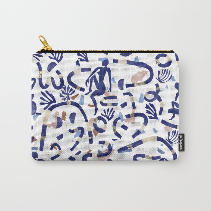 Abstract women between shapes II Carry All Pouch Gallery Image 1