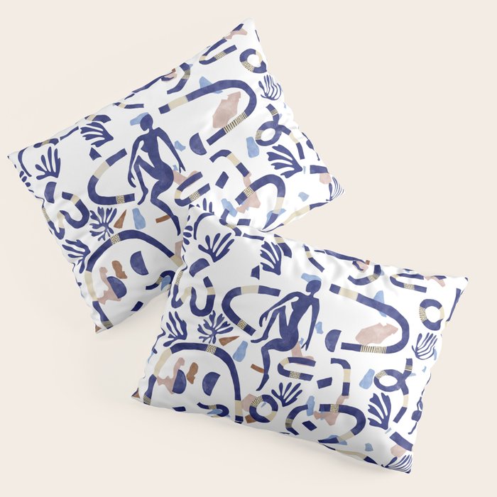 Abstract women between shapes II Pillow Sham Gallery Image 1
