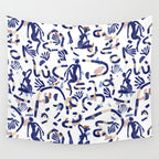 Abstract women between shapes II Wall Tapestry Gallery Image 4