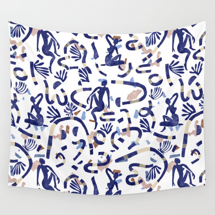 Abstract women between shapes II Wall Tapestry Gallery Image 4