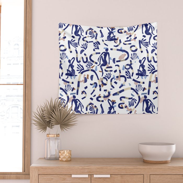 Abstract women between shapes II Wall Tapestry Gallery Image 2