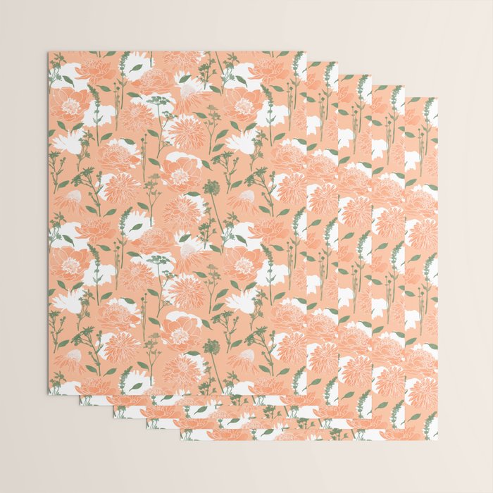 Modern floral blooms PGM7 Wrapping Paper Gallery Image 3