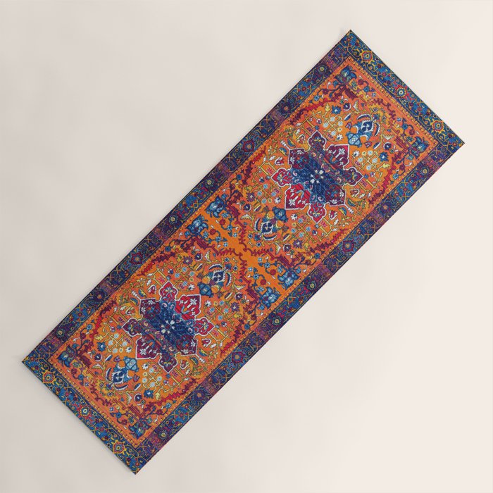 Saffron Elegance: Timeless Berber Atlas Moroccan Aesthetics Yoga Mat Gallery Image 1