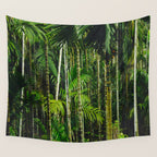 Tropical Bamboo Palm Forest Wall Tapestry Gallery Image 4