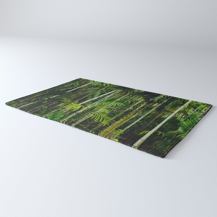Tropical Bamboo Palm Forest Rug Gallery Image 3