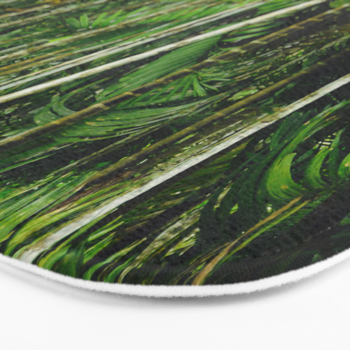 Tropical Bamboo Palm Forest Bath Mat Gallery Image 3