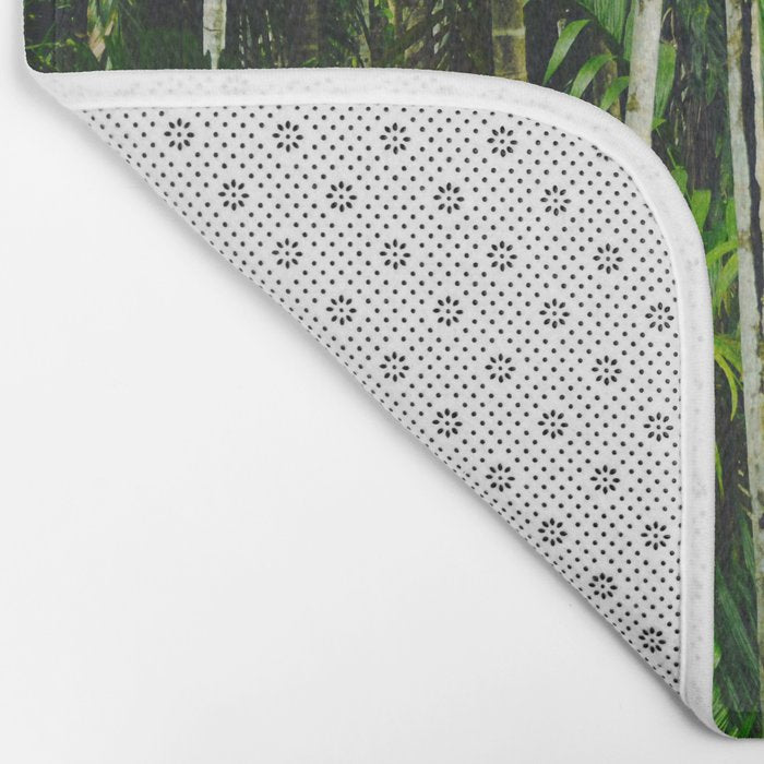 Tropical Bamboo Palm Forest Bath Mat Gallery Image 2