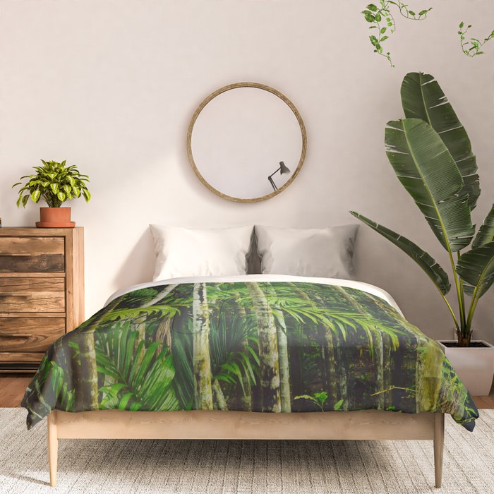 Tropical Bamboo Palm Forest Comforter Gallery Image 3