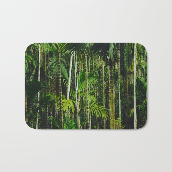 Tropical Bamboo Palm Forest Bath Mat Gallery Image 1