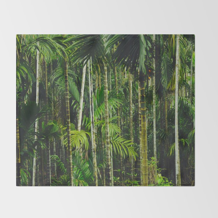 Tropical Bamboo Palm Forest Throw Blanket Gallery Image 2