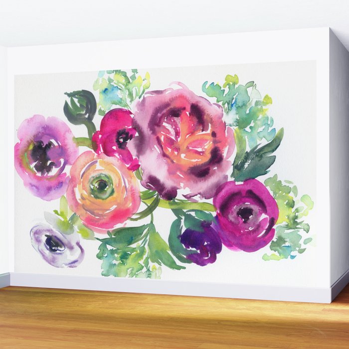 ranunculus dance Wall Mural Gallery Image 2