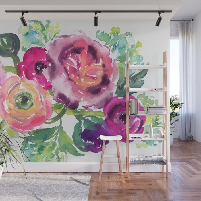 ranunculus dance Wall Mural Gallery Image 1