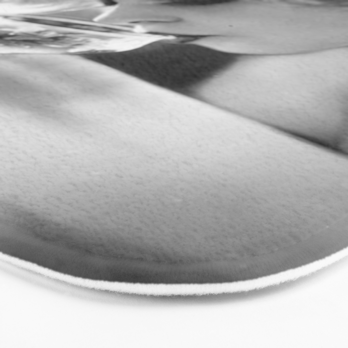 Jazz Age Blond Sipping Champagne black and white photograph / photography Bath Mat Gallery Image 3