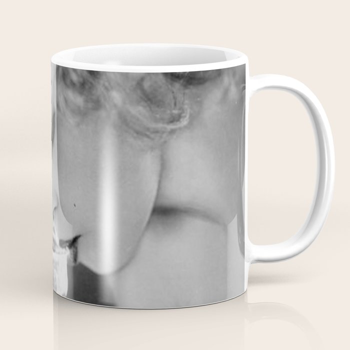 Jazz Age Blond Sipping Champagne black and white photograph / photography Coffee Mug Gallery Image 1
