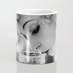 Jazz Age Blond Sipping Champagne black and white photograph / photography Coffee Mug Gallery Image 4