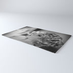 Jazz Age Blond Sipping Champagne black and white photograph / photography Rug Gallery Image 3