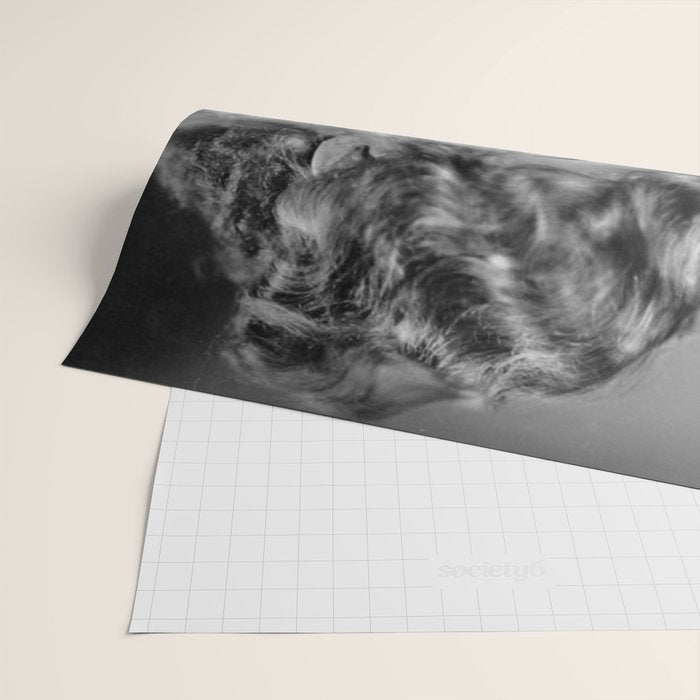 Jazz Age Blond Sipping Champagne black and white photograph / photography Wrapping Paper Gallery Image 2